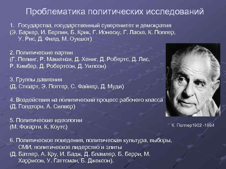 Проблематика политических исследований 1. Государства, государственный суверенитет и демократия (Э. Баркер, И. Берлин, Б.