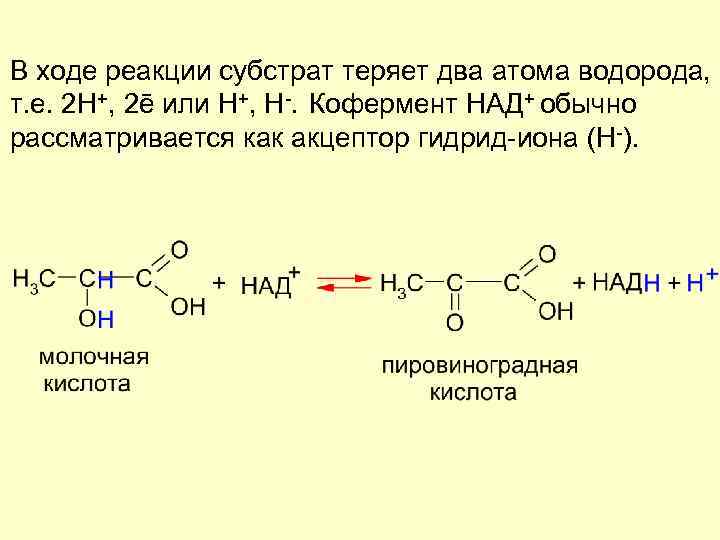 Реакция с участием. Реакции с над. Реакция с коферментом над. Реакции кофермент над+. Пример реакции с над.