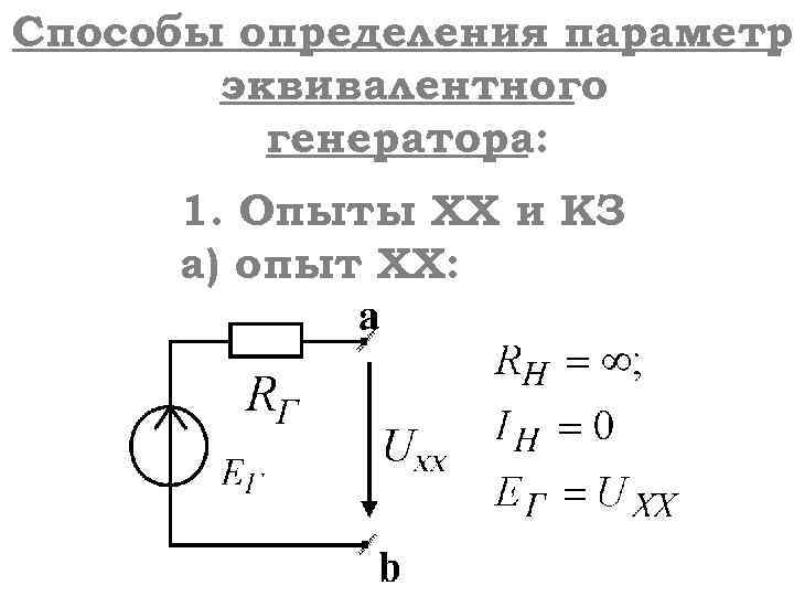 Метод эквивалентного генератора это