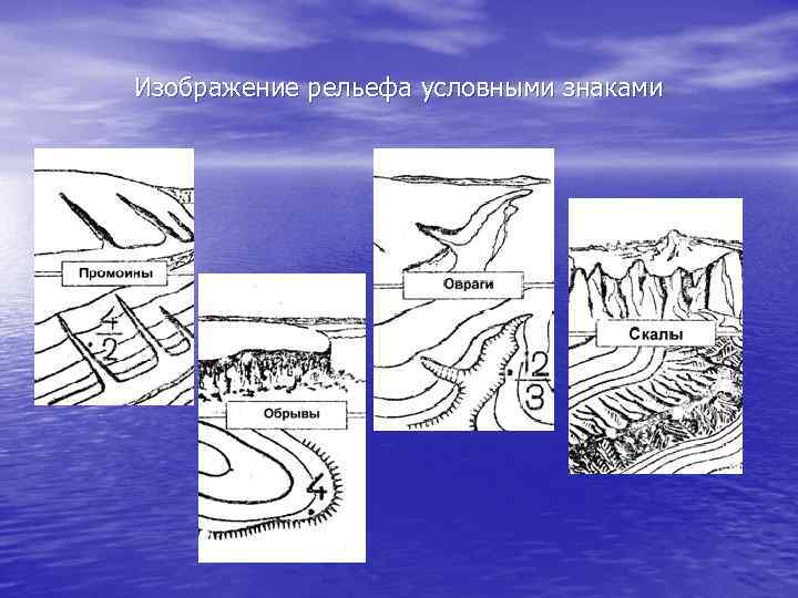 Изображение рельефа условными знаками 