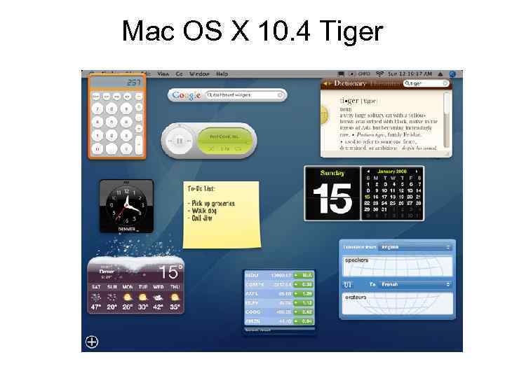 Mac OS X 10. 4 Tiger 