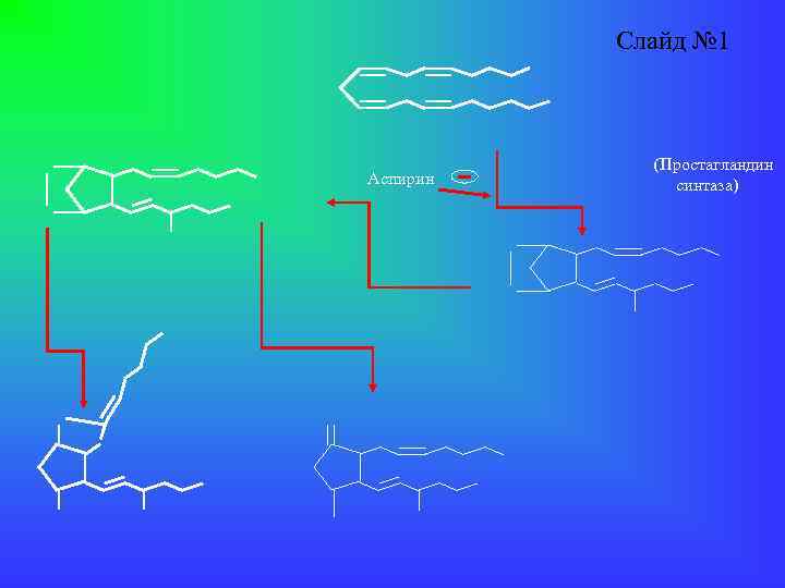 Слайд № 1 Аспирин (Простагландин синтаза) 