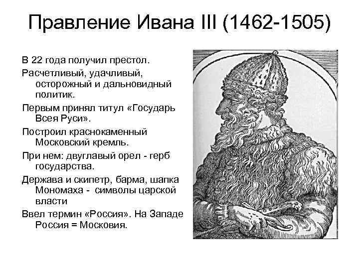 Годы правления ивана iii