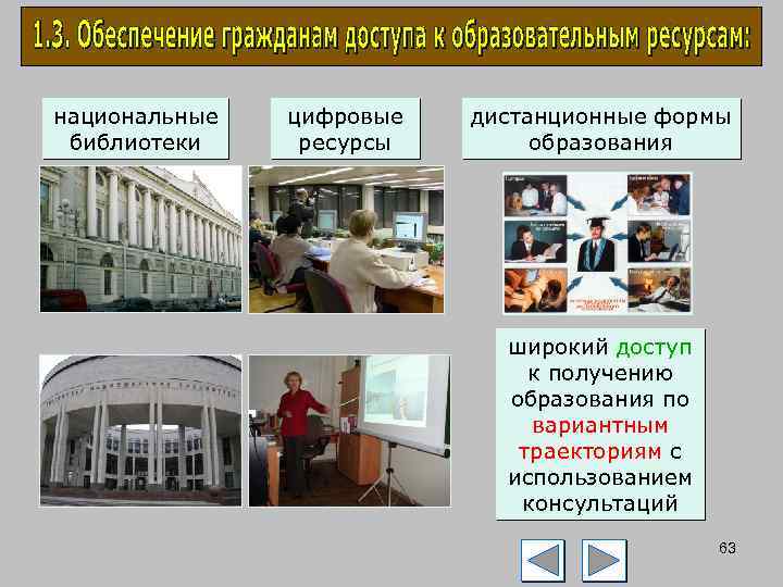 национальные библиотеки цифровые ресурсы дистанционные формы образования широкий доступ к получению образования по вариантным