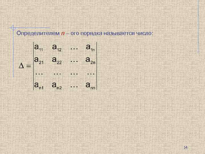 Матрицы и определители презентация