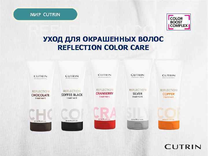 МИР CUTRIN REFLECTION COLOR УХОД ДЛЯ ОКРАШЕННЫХ ВОЛОС REFLECTION COLOR CARE 