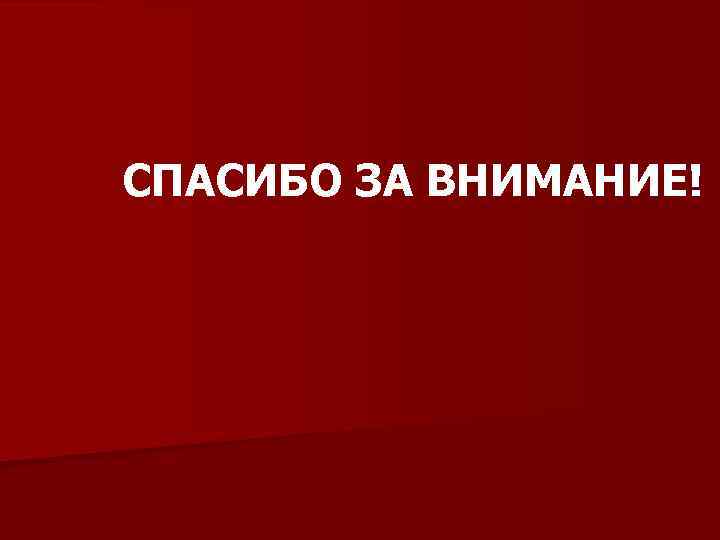 СПАСИБО ЗА ВНИМАНИЕ! 