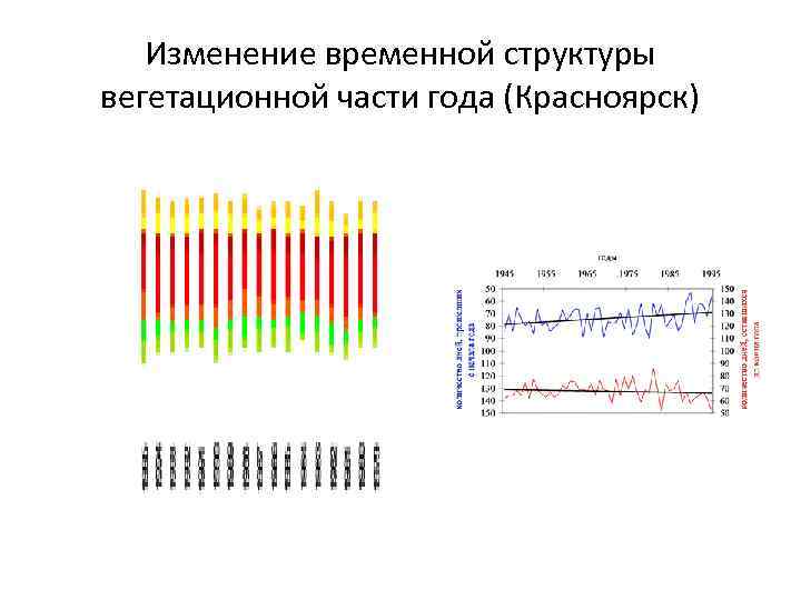 Изменение временной структуры вегетационной части года (Красноярск) 