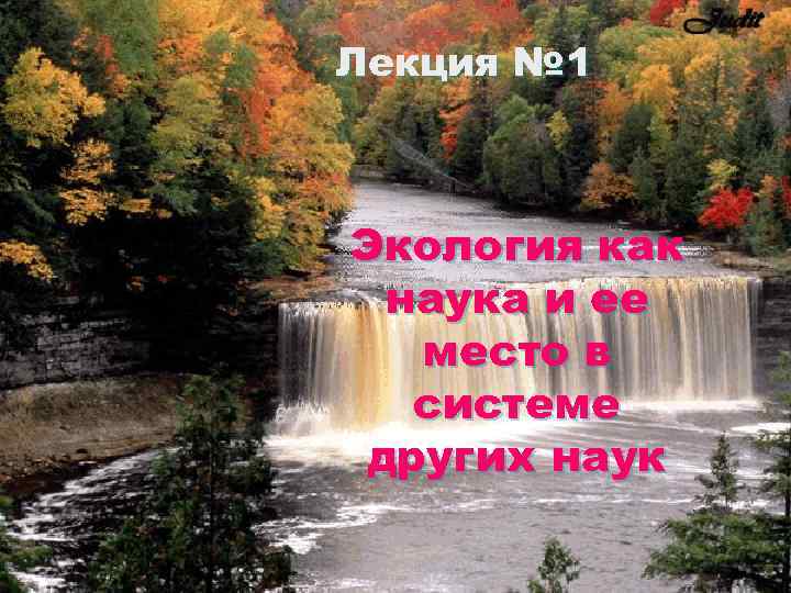 Лекция № 1 Экология как наука и ее место в системе других наук 