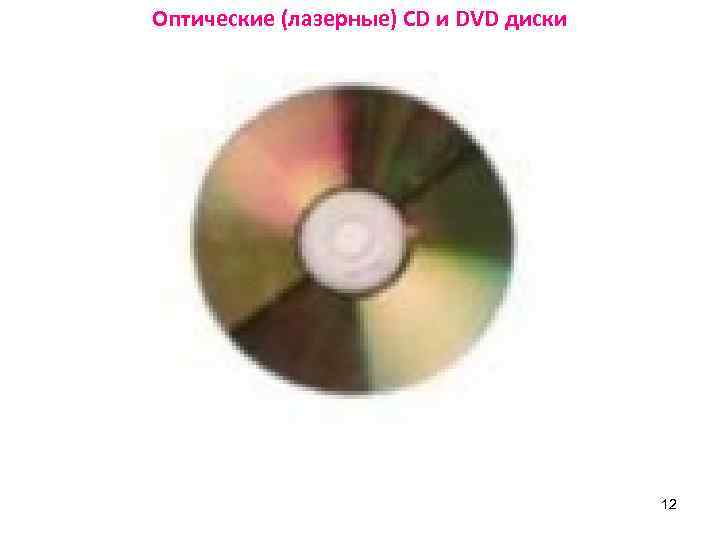 Оптические (лазерные) CD и DVD диски 12 