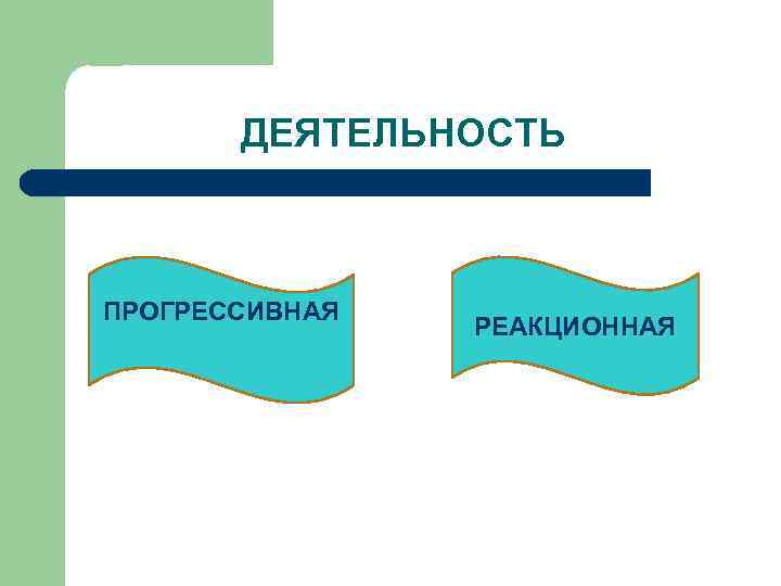 ДЕЯТЕЛЬНОСТЬ ПРОГРЕССИВНАЯ РЕАКЦИОННАЯ 