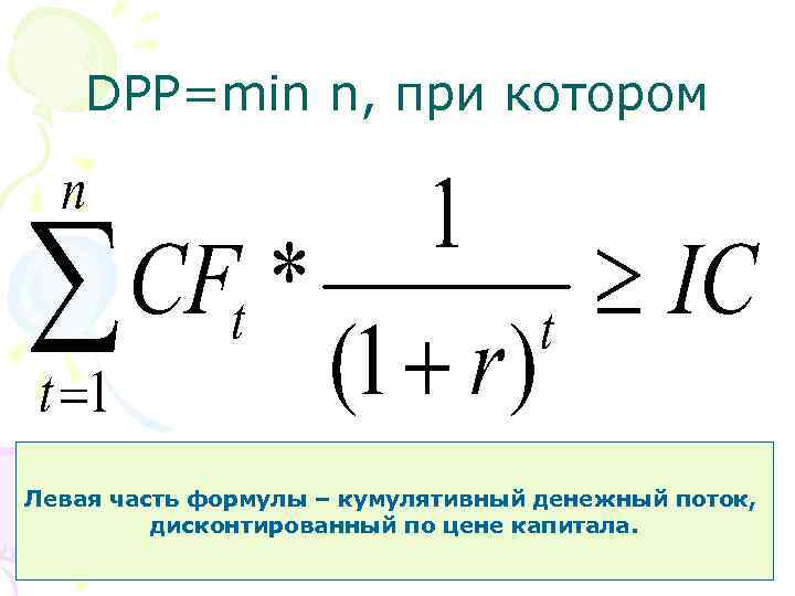 Dpp инвестиционного проекта это