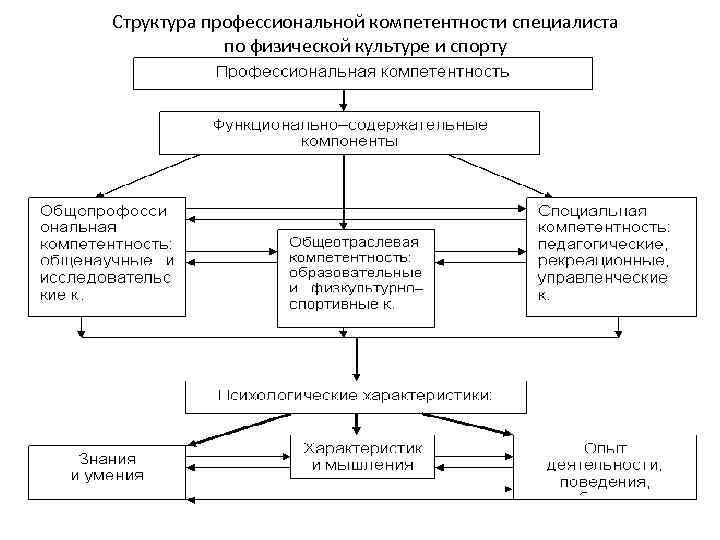 Структура профессиональной компетентности специалиста по физической культуре и спорту 