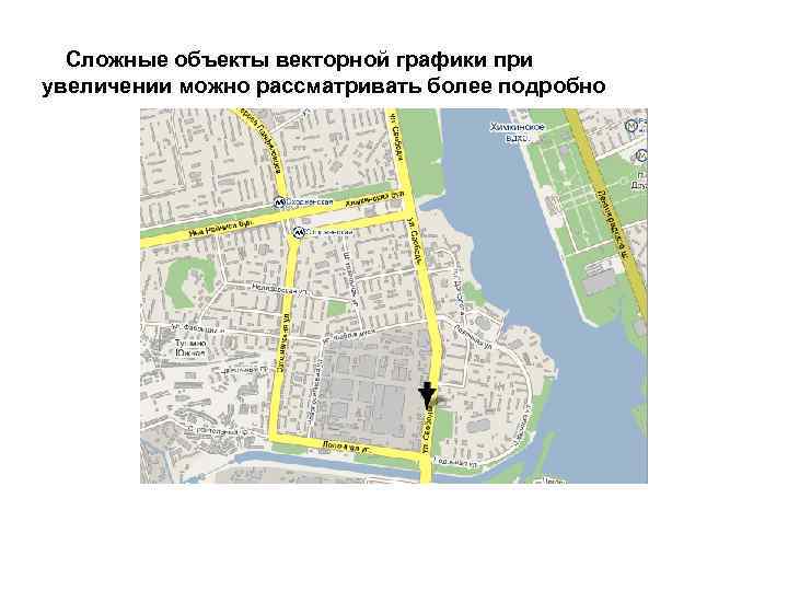Сложные объекты векторной графики при увеличении можно рассматривать более подробно 