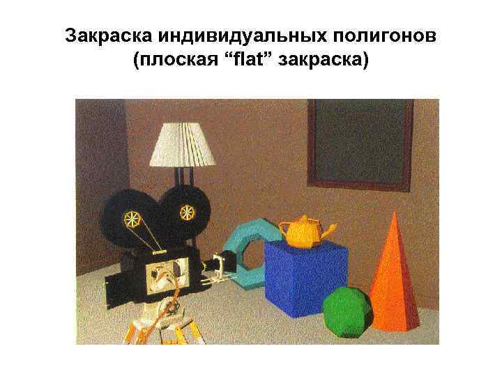 Закраска индивидуальных полигонов (плоская “flat” закраска) 