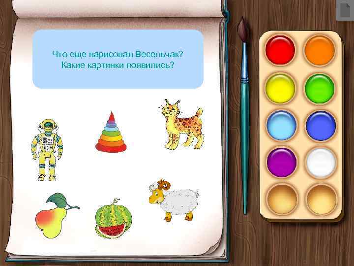 Что еще нарисовал Весельчак? Какие картинки появились? 