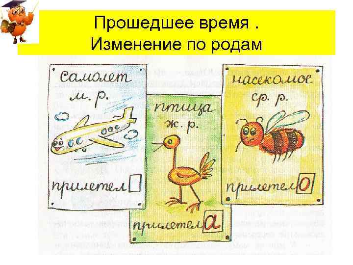 Прошедшее время. Изменение по родам 