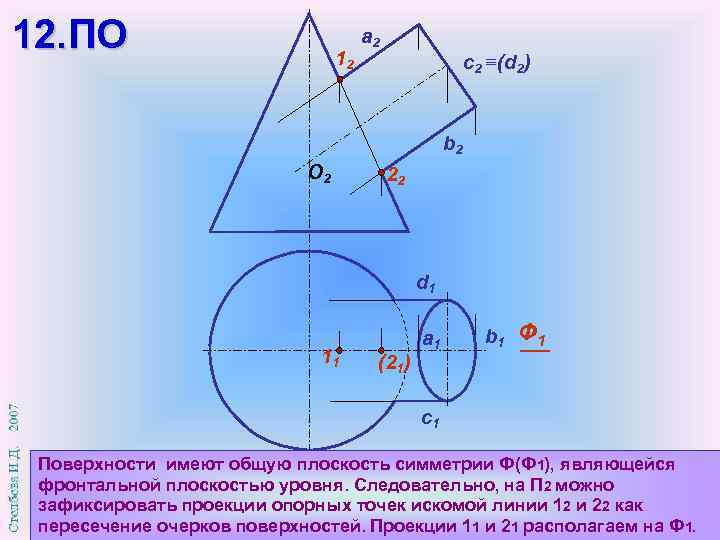 12. ПО 12 a 2 с2 (d 2) b 2 О 2 22 d