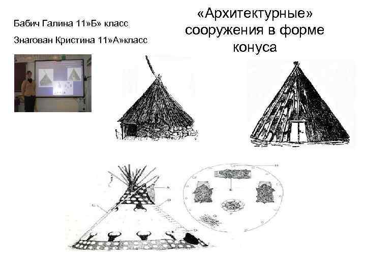 Бабич Галина 11» Б» класс Знагован Кристина 11» А» класс «Архитектурные» сооружения в форме