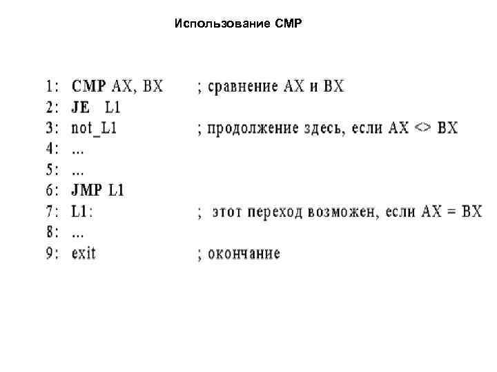 Использование CMP 