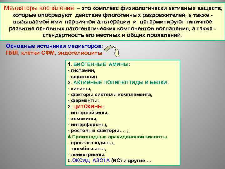 Физиологическая активность вещества. Эффекты физиологически активных веществ при воспалении. Физиологически активные вещества при воспалении. Медиаторы воспаления. Классификация медиаторов воспаления.