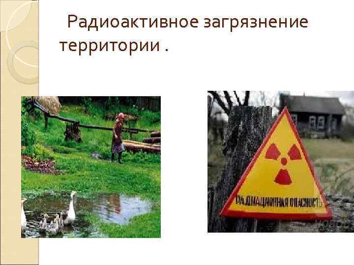  Радиоактивное загрязнение территории. 