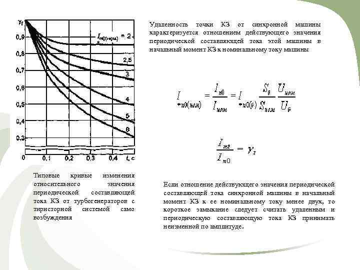 Удаленность точки КЗ от синхронной машины характеризуется отношением действующего значения периодической составляющей тока этой