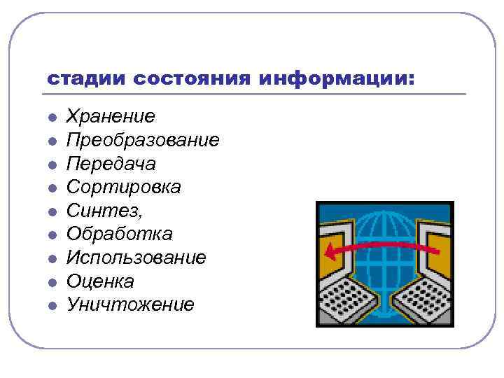 Передача преобразование хранение