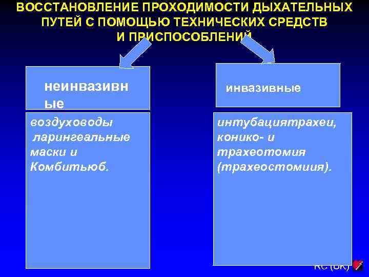 ВОССТАНОВЛЕНИЕ ПРОХОДИМОСТИ ДЫХАТЕЛЬНЫХ ПУТЕЙ С ПОМОЩЬЮ ТЕХНИЧЕСКИХ СРЕДСТВ И ПРИСПОСОБЛЕНИЙ неинвазивн ые воздуховоды ларингеальные
