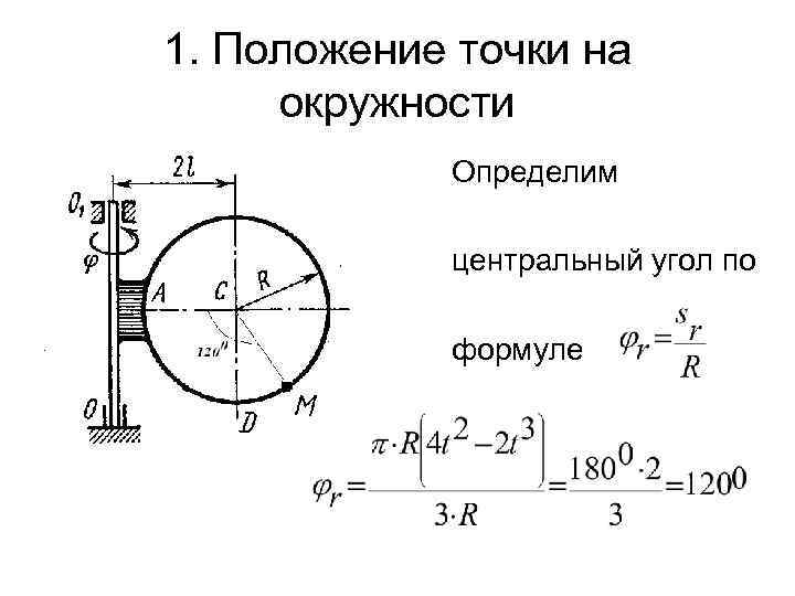 Включи точка положения. Определение положения точки на окружности. Сложное движение по окружности. Движение точки по окружности теоретическая механика. Теоретическая механика движение по окружности.