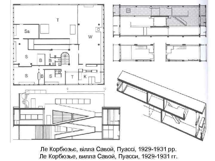 Ле корбюзье вилла савой чертежи