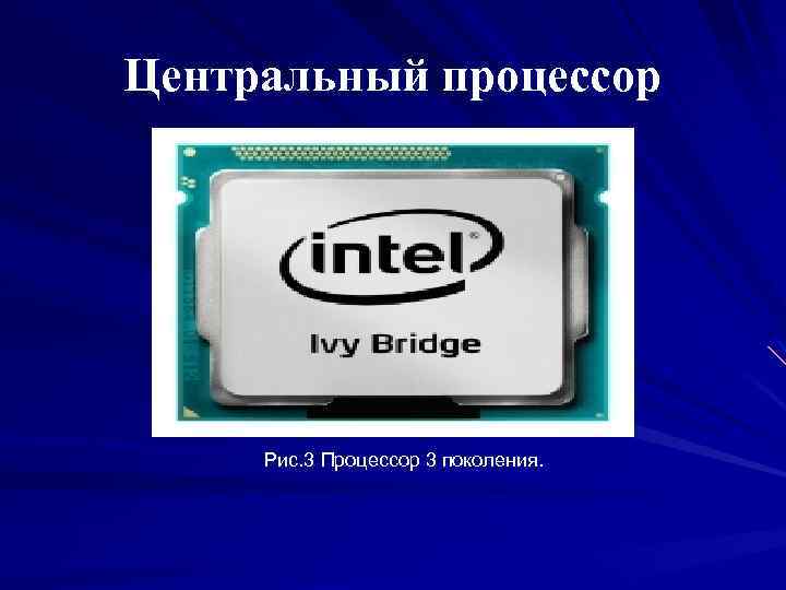 Центральный процессор Рис. 3 Процессор 3 поколения. 