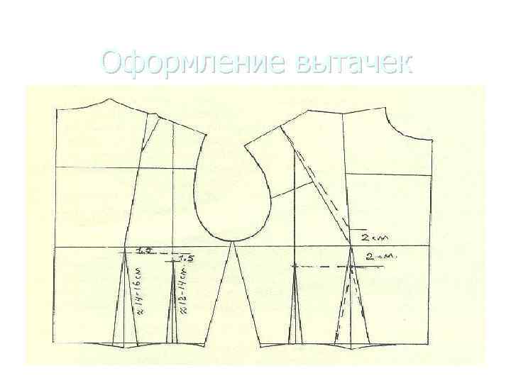 Оформление вытачек 