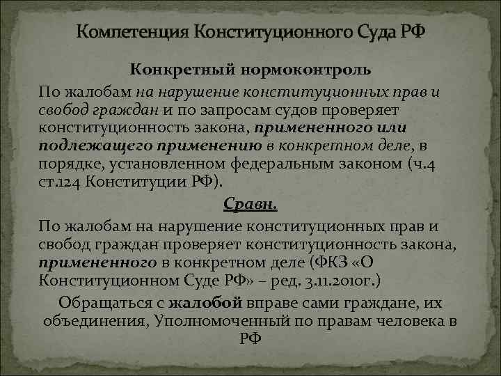 Акты конституционного суда рф презентация