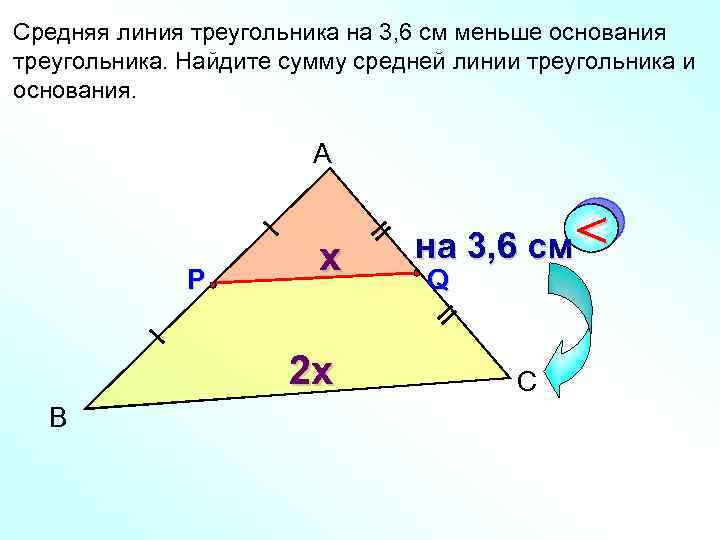 Средняя линия основания треугольника