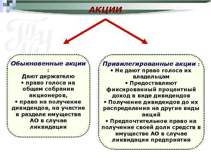 Обыкновенные акции это