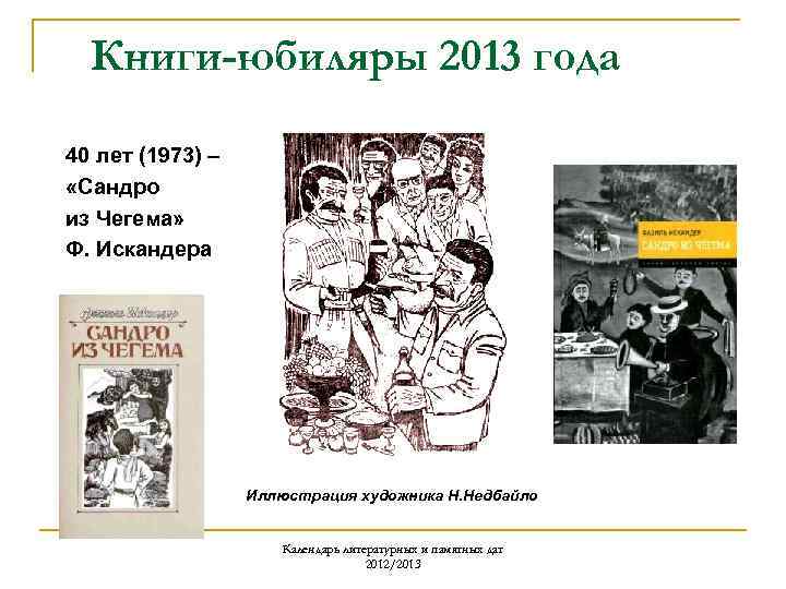 Книги-юбиляры 2013 года 40 лет (1973) – «Сандро из Чегема» Ф. Искандера Иллюстрация художника