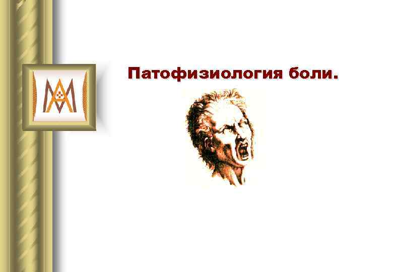 Патофизиология боли. 