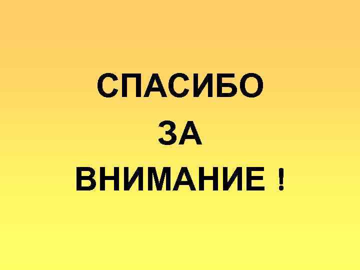 СПАСИБО ЗА ВНИМАНИЕ ! 