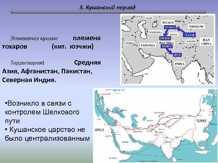 Кушанская империя карта