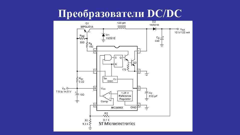 Преобразователи DC/DC ST Microelectronics 