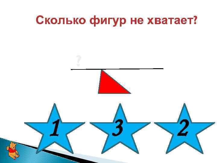 Сколько фигур не хватает? ? 1 3 2 