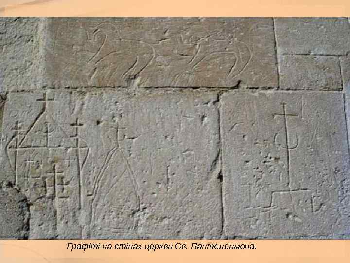 Графіті на стінах церкви Св. Пантелеймона. 