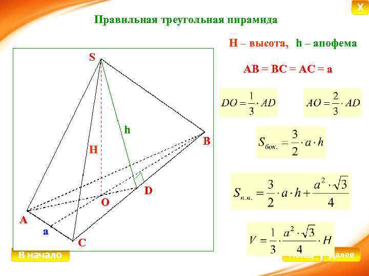 Высота пирамиды