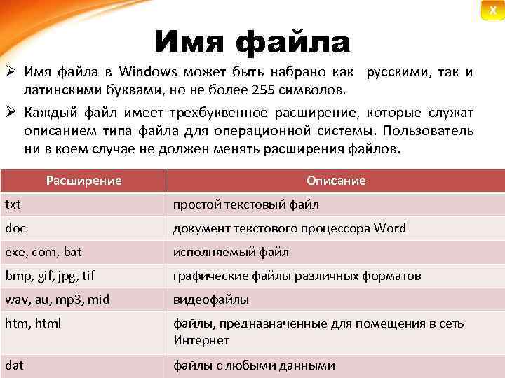 Система файлов windows