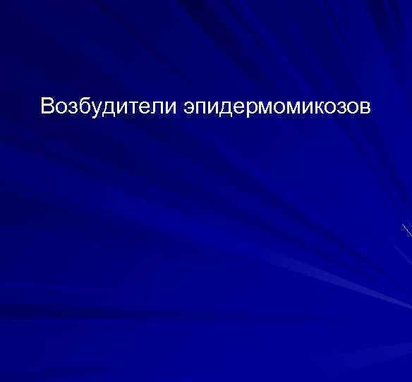 Возбудители эпидермомикозов 