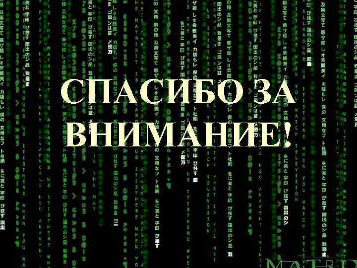СПАСИБО ЗА ВНИМАНИЕ! 