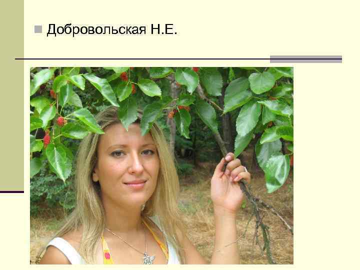 n Добровольская Н. Е. 