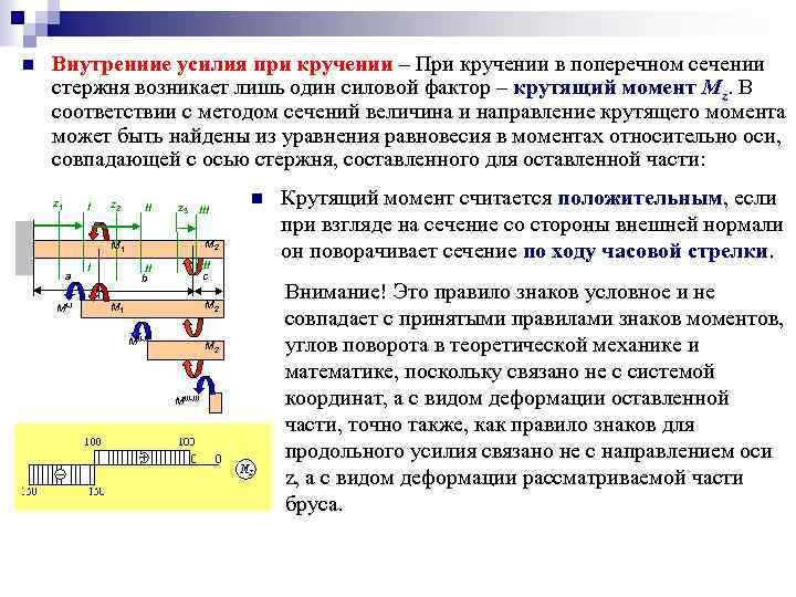 Внутренние усилия