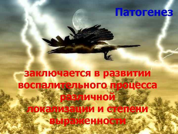 Патогенез заключается в развитии воспалительного процесса различной локализации и степени выраженности 